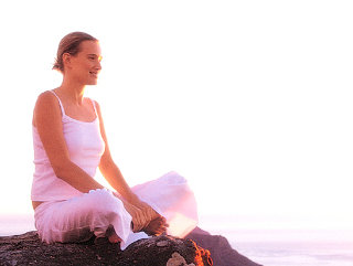 lady meditating